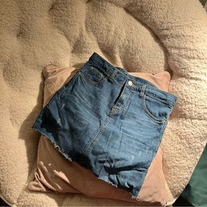 Mini Denim Skirt with Inner Shorts